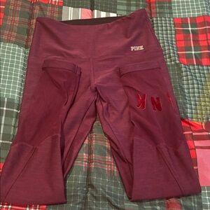 PINK Victoria's Secret Maroon Kids Leggings